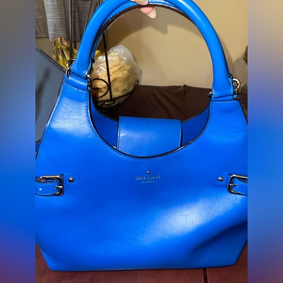 Kate Spade College Hill Charlie Satchel in Cobalt EUC whimsygoth 90s - Picture 3 of 17